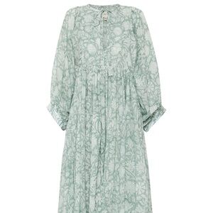 NWT Daughters Of India Kyra Midi Dress in color Jade Sold out online Size XL